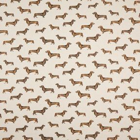 tessuto arredo mezzo panama cane bassotto – naturale, 