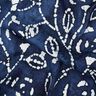 Voile di viscosa batik con rami fogliati – indaco/bianco,  thumbnail number 2