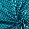 jersey laminato squame di sirena – nero/turchese,  thumbnail number 3