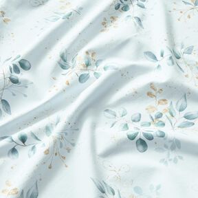 jersey di cotone Eucalipto | Glitzerpüppi – bianco/blu colomba, 