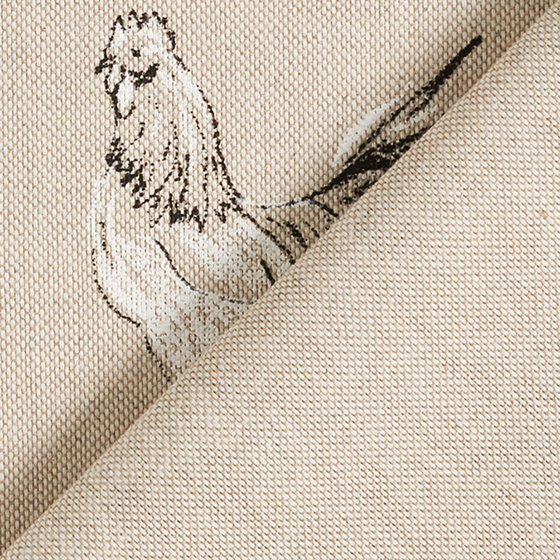 tessuto arredo mezzo panama galline – naturale, image number 4