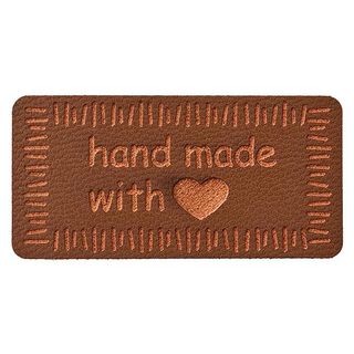 applicazione handmade with love [ 40 mm ] – marrone, 