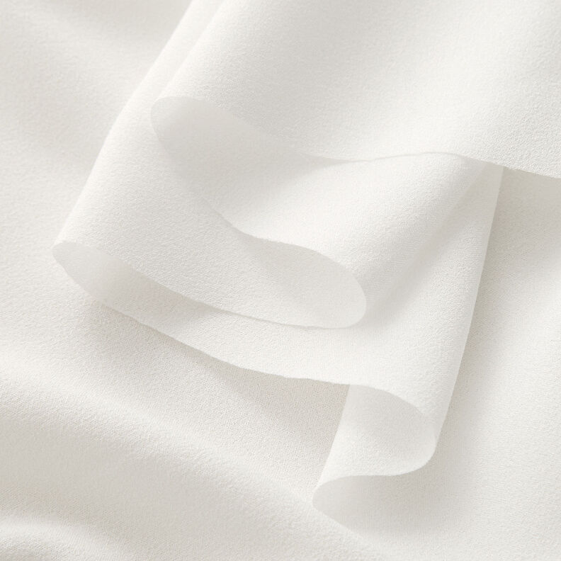 georgette increspato – bianco lana,  image number 4