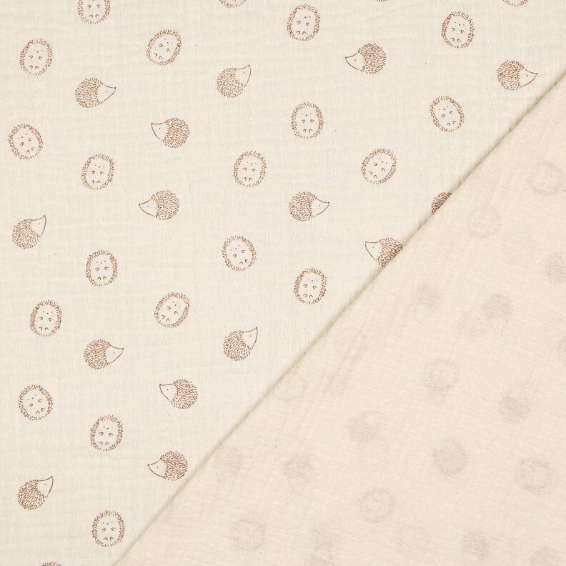 mussolina / tessuto doppio increspato riccio | Poppy Fabrics – naturale/marrone chiaro,  image number 4