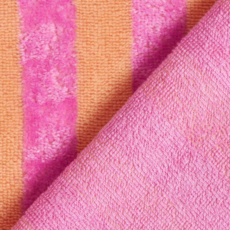 tessuto in spugna bambù Rigato – arancio chiaro/pink, image number 5