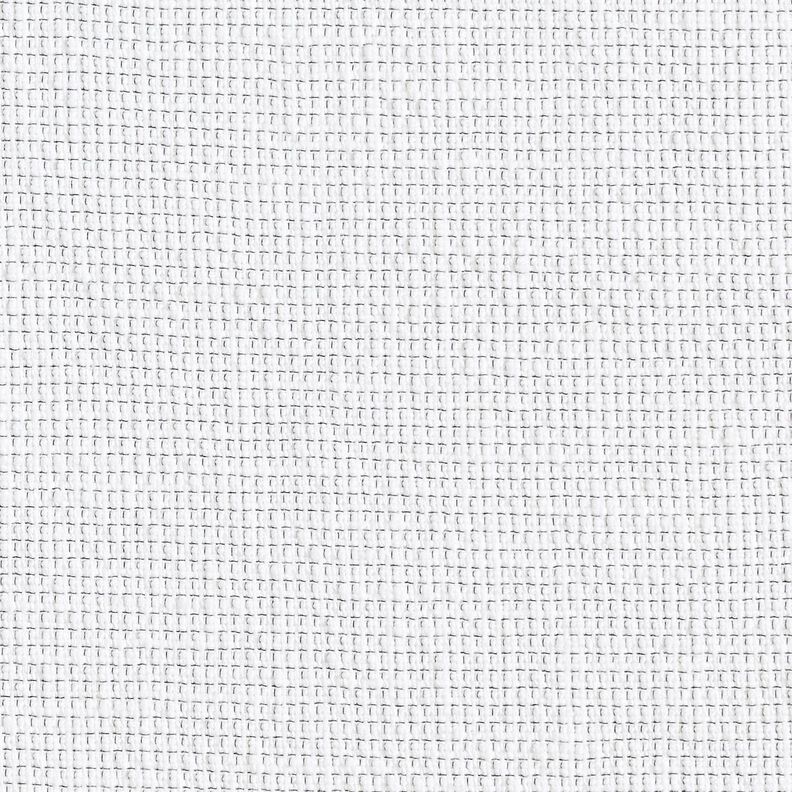 Tessuto in cotone bouclé a quadrotti – bianco,  image number 4