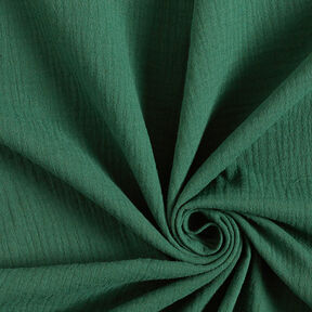 mussolina / tessuto doppio increspato – verde scuro, 