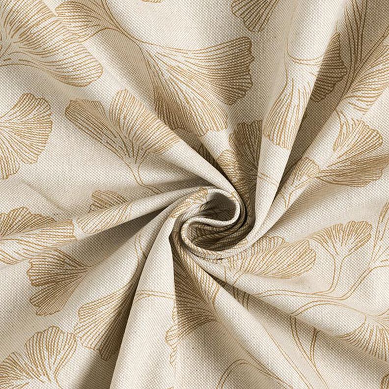 tessuto arredo mezzo panama Gingko – senape/naturale, image number 3