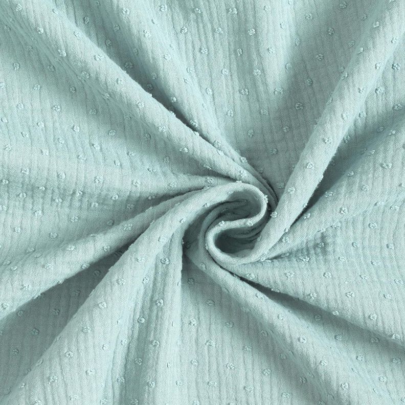 mussolina / tessuto doppio increspato dobby – menta,  image number 3