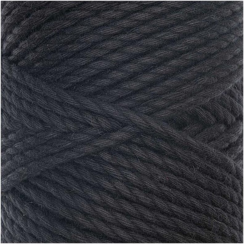 Creative Cotton Cord Skinny filato per macramè [3mm] | Rico Design – nero,  image number 2