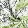 Misto cotone-seta con fiori astratti – avorio/verde maggio,  thumbnail number 3