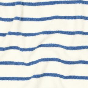 Maglia in spugna righe – avorio/blu brillante, 