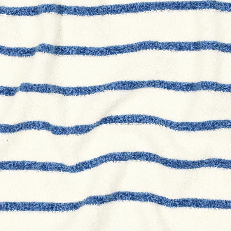 Maglia in spugna righe – avorio/blu brillante,  image number 2