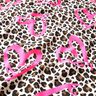 French terry, felpa estiva Cuori di leone e Neon – anacardo/fucsia neon,  thumbnail number 2