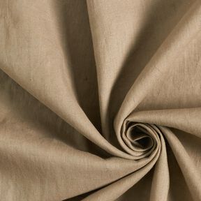 Leggero misto lino prelavato – beige scuro, 