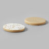 Bottone di plastica Fiori – bianco lana,  thumbnail number 2