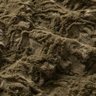 Fantasia a rombi in pelliccia sintetica – cachi, 
