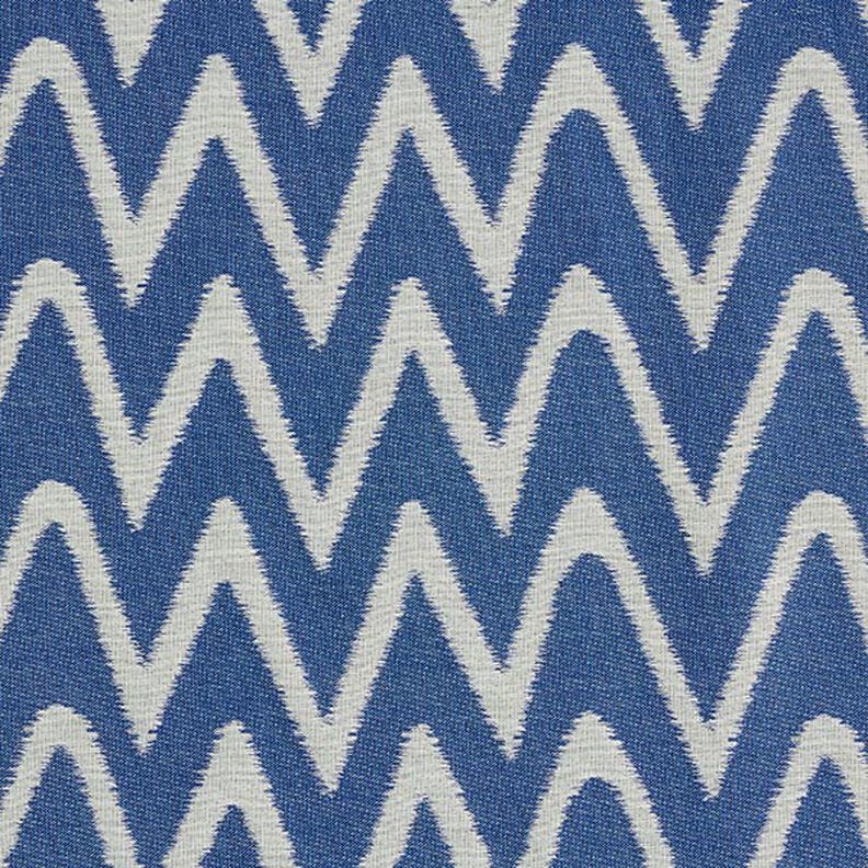 tessuto jacquard da esterni motivo ikat – blu,  image number 1