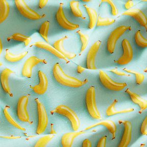 tessuto in cotone popeline banane – eucalipto/giallo sole, 