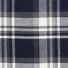 Tessuto per cappotto con retro in pelliccia quadrettato – blu notte/grigio ardesia,  thumbnail number 1