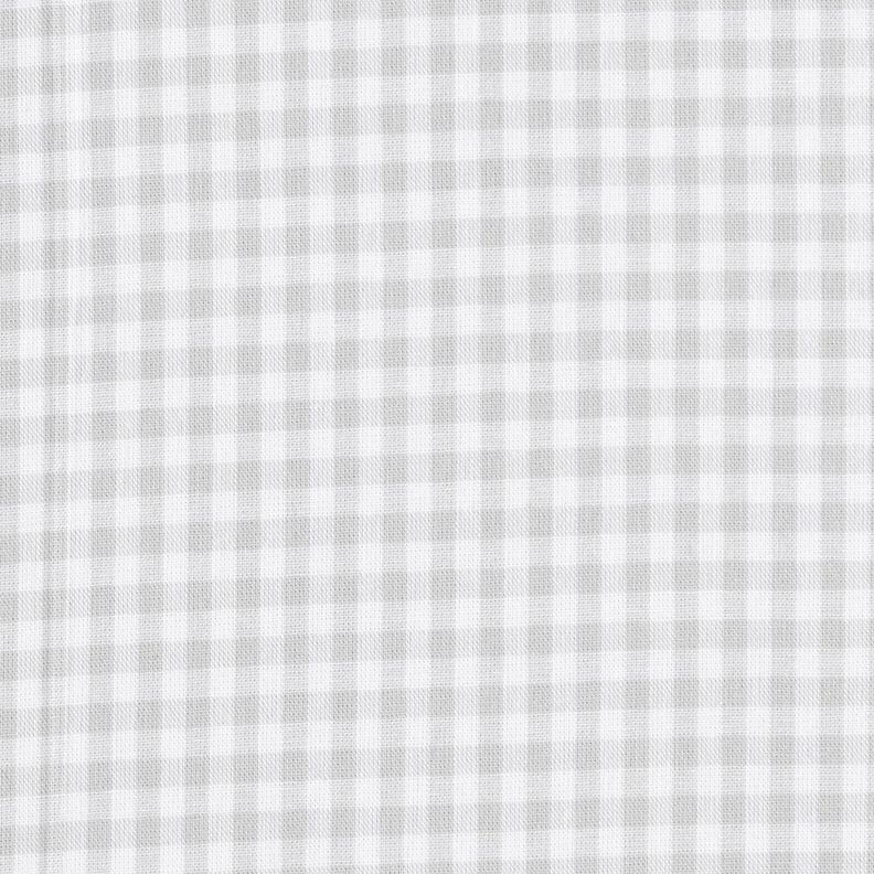 tessuto in cotone popeline Quadro vichy – grigio argento,  image number 1
