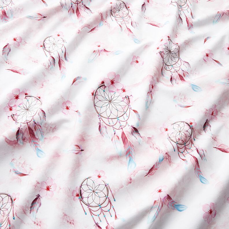 jersey di cotone Acchiappasogni con effetto marmo | Glitzerpüppi – rosé,  image number 1
