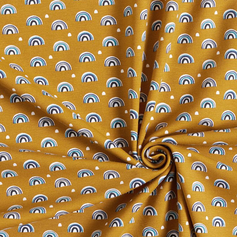 jersey di cotone Piccoli arcobaleni – senape,  image number 3