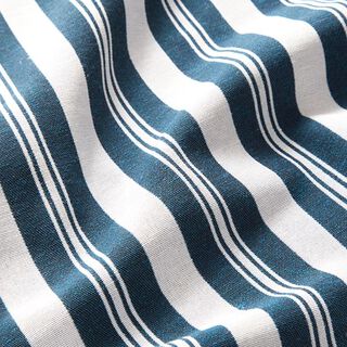 tessuto arredo Jacquard Righe – blu oceano/bianco, 