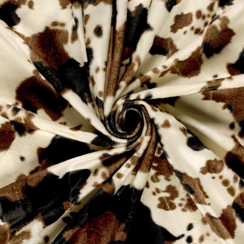 pelliccia sintetica mucca – marrone/bianco,  image number 3