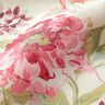 tessuto arredo tessuti canvas Boccioli ad acquerelli – beige chiaro/lampone,  thumbnail number 2