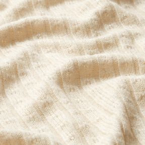 tessuto in maglia Ajour eleganti strisce glitterate – crema, 