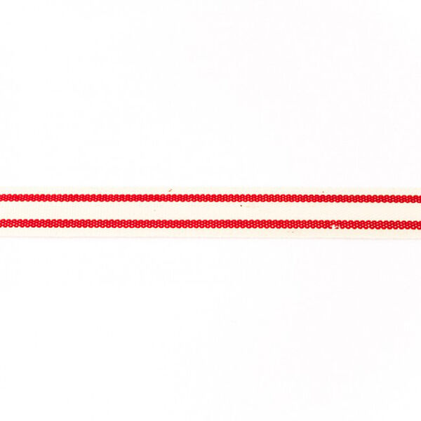 Nastro tessuto cotone righe – rosso, image number 1