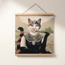 taglio di tessuto gobelin gatto elegante – beige scuro/nero,  thumbnail number 7