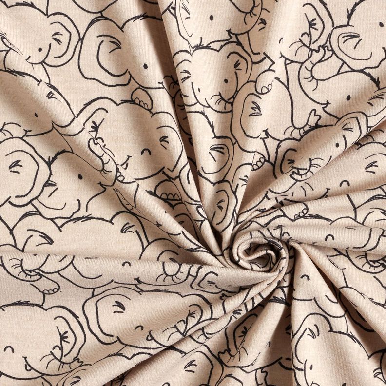 Misto cotone jersey Branco di elefanti – naturale,  image number 3