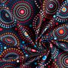 tessuto per costumi da bagno mandala – nero-azzurro/rosso fuoco,  thumbnail number 3