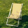 Outdoor Tessuto per sedia a sdraio Righe longitudinali 44 cm – giallo sole/bianco,  thumbnail number 4