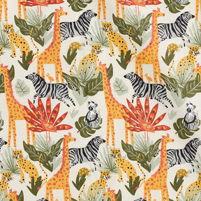 tessuto in cotone cretonne safari – beige chiaro/verde oliva, 