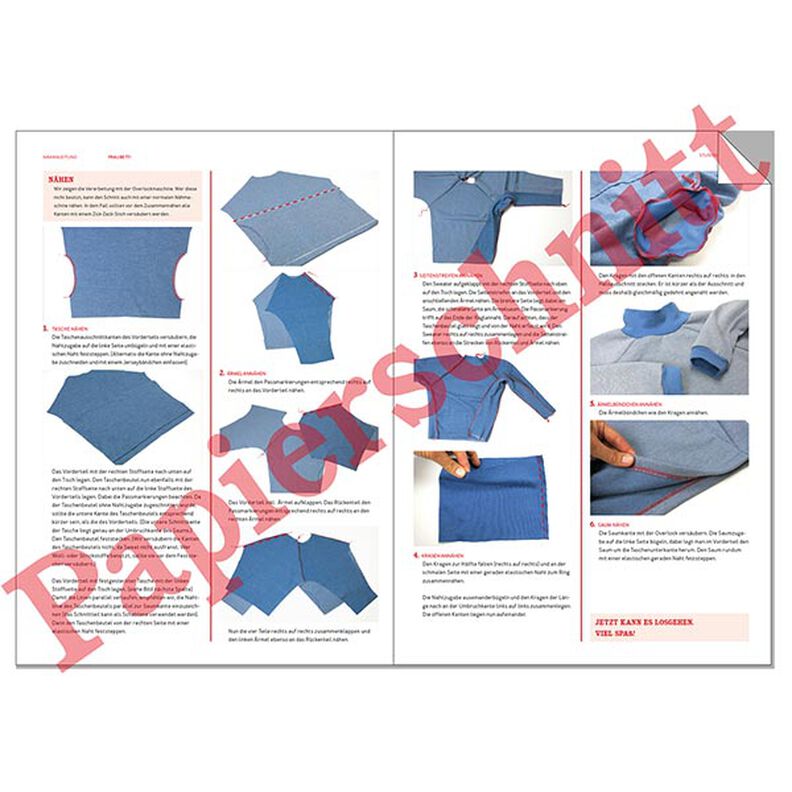 FRAU BETTI Maglia con maniche a pipistrello, taschino e collo in piedi | Studio Schnittreif | XS-XXL,  image number 10