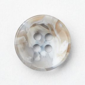 Bottone marmorizzato a 4 fori [Ø 15 mm] – azzurro baby/beige, 