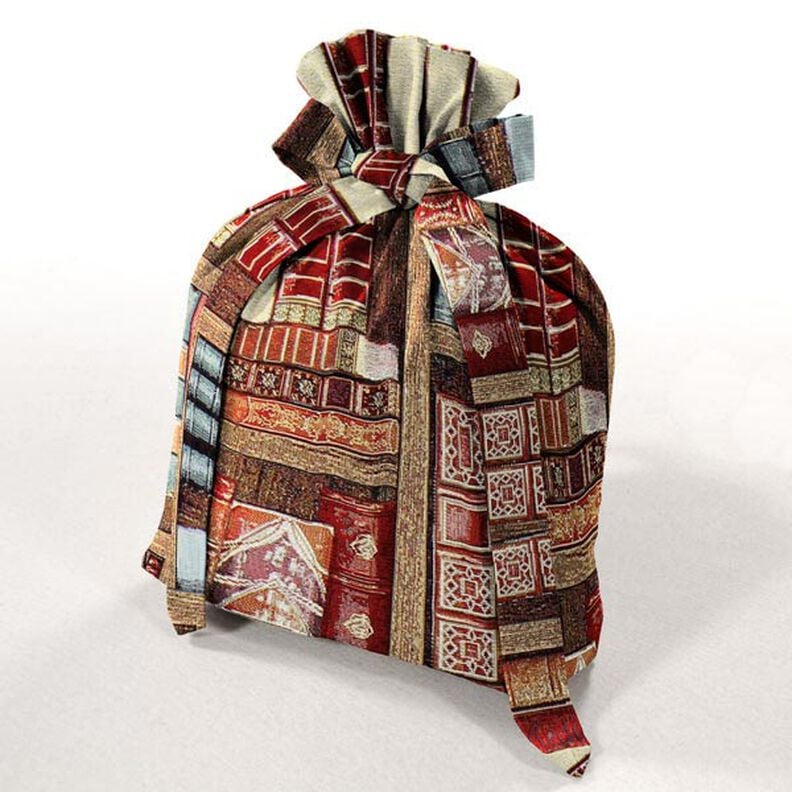 Gobelin jacquard Scaffale di libri – marrone, image number 7