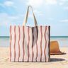 tessuto arredo mezzo panama Righe ondulate – rosso/rosé,  thumbnail number 8