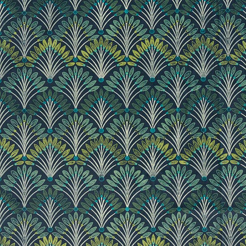 velluto arredo Eleganti ventagli – petrolio,  image number 1
