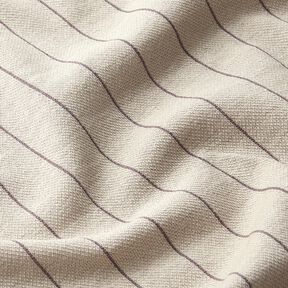 Tessuto jacquard gessato – beige/marrone scuro, 
