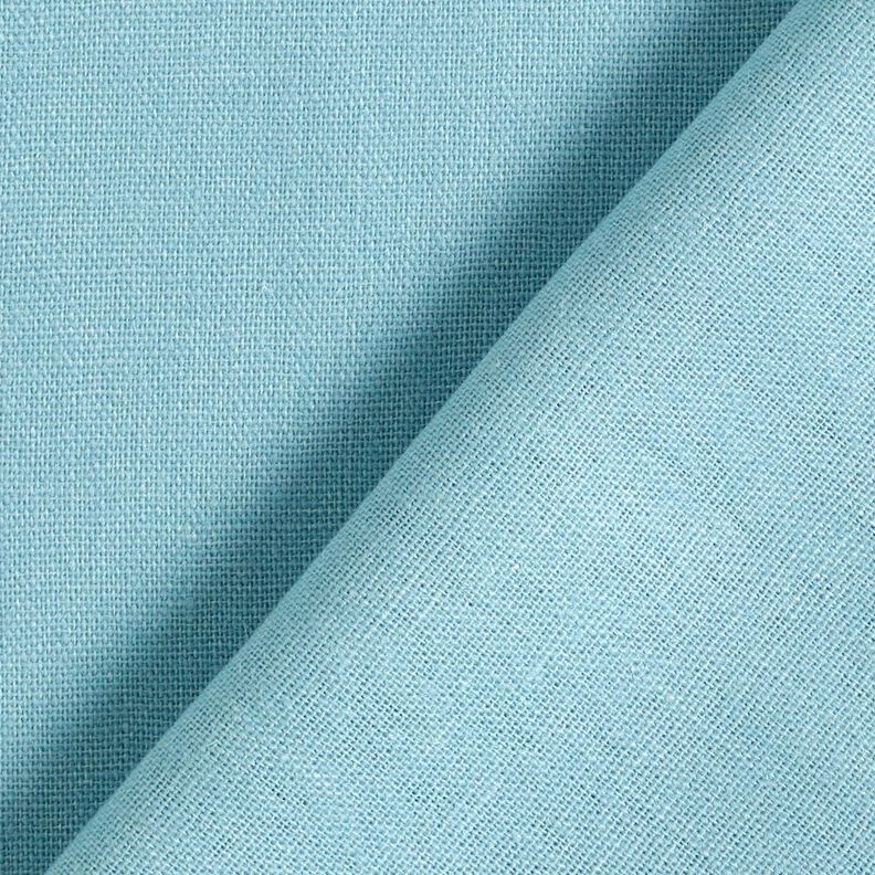 Tessuto in puro lino pesante tinta unita – azzurro,  image number 3
