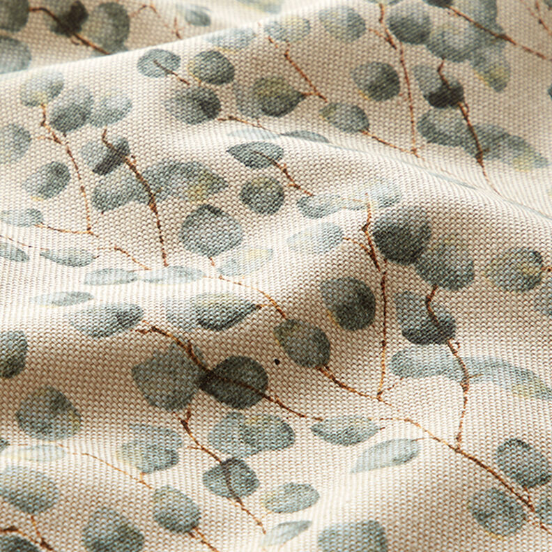 tessuto arredo mezzo panama, mini eucalipto – canna palustre/naturale,  image number 2