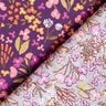 tessuto in cotone cretonne Fiori di campo – melanzana/rosa,  thumbnail number 4