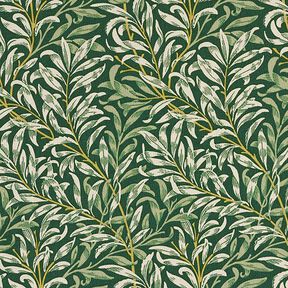 tessuto arredo mezzo panama rami intrecciati – naturale/verde scuro | Resto 90cm, 