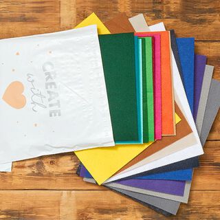 sacchetto fai da te con ritagli di feltro [ 15 pezzo/i ]  – mix di colori, 