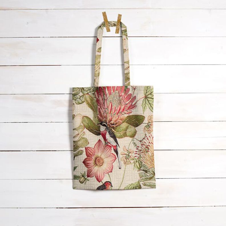 tessuto arredo gobelin uccelli – naturale,  image number 8