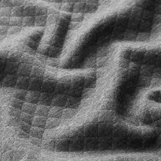 tessuto trapuntato, quadri mélange – grigio, 